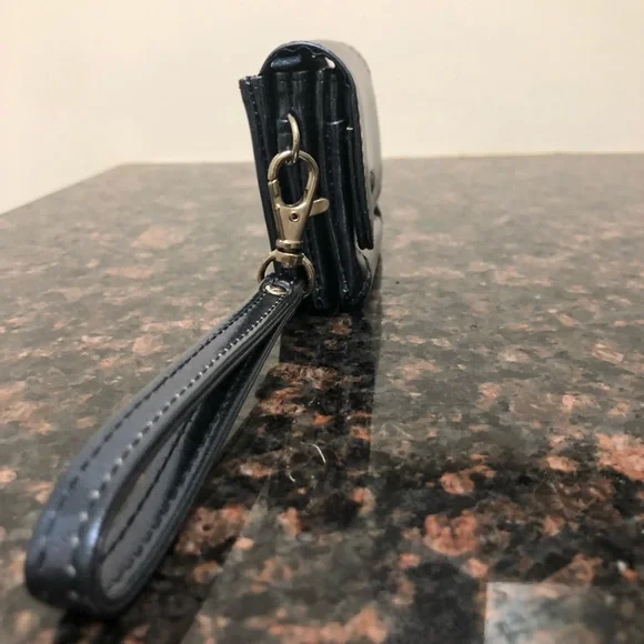 Roots Metallic Navy Wristlet Wallet - Picture 4 of 6